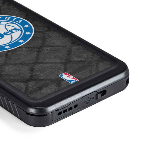 NBA Philadelphia 76ers Black Rust Galaxy S23 Waterproof Case