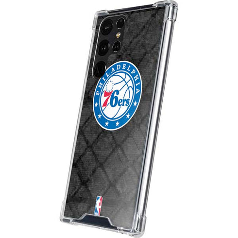 NBA Philadelphia 76ers Black Rust Galaxy S24 Ultra Clear Case