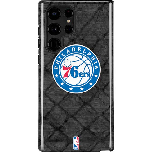 NBA Philadelphia 76ers Black Rust Galaxy S24 Ultra Impact Case