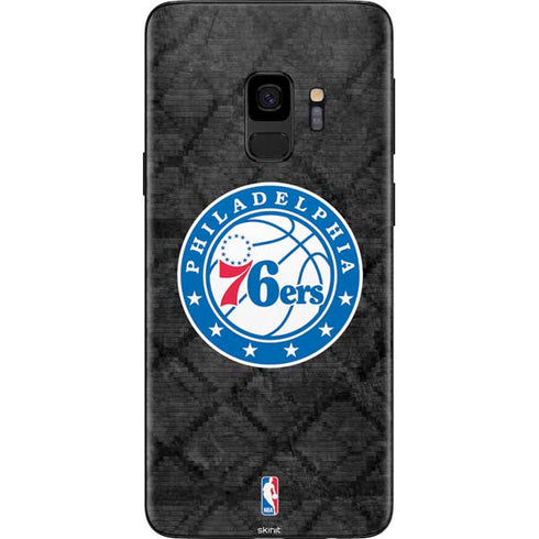 NBA Philadelphia 76ers Black Rust Galaxy S9 Skin