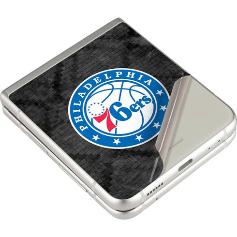 NBA Philadelphia 76ers Black Rust Galaxy Z Flip3 5G Skin