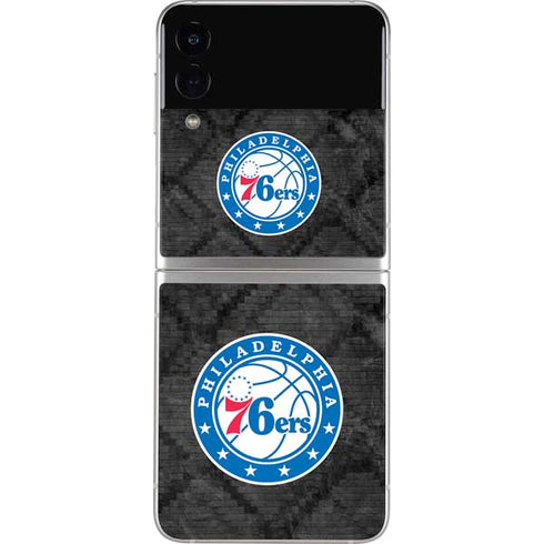 NBA Philadelphia 76ers Black Rust Galaxy Z Flip4 5G Skin