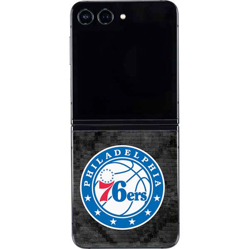 NBA Philadelphia 76ers Black Rust Galaxy Z Flip5 5G Skin