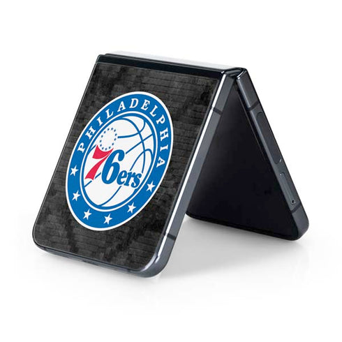 NBA Philadelphia 76ers Black Rust Galaxy Z Flip5 5G Skin