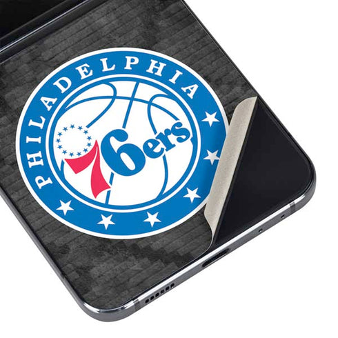 NBA Philadelphia 76ers Black Rust Galaxy Z Flip5 5G Skin
