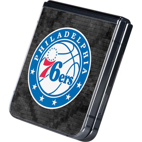 NBA Philadelphia 76ers Black Rust Galaxy Z Flip5 5G Skin