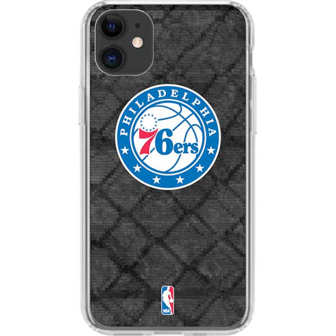 NBA Philadelphia 76ers Black Rust iPhone 11 Clear Case
