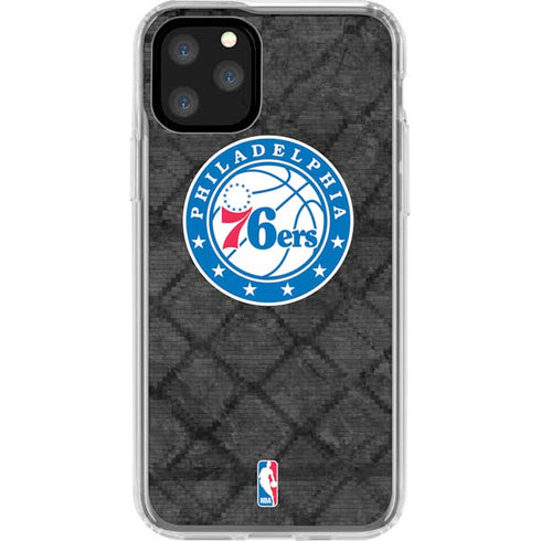 NBA Philadelphia 76ers Black Rust iPhone 11 Pro Clear Case