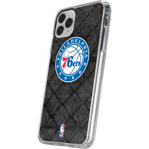 NBA Philadelphia 76ers Black Rust iPhone 11 Pro Clear Case