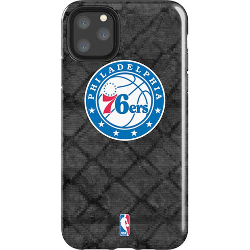 NBA Philadelphia 76ers Black Rust iPhone 11 Pro Max Impact Case