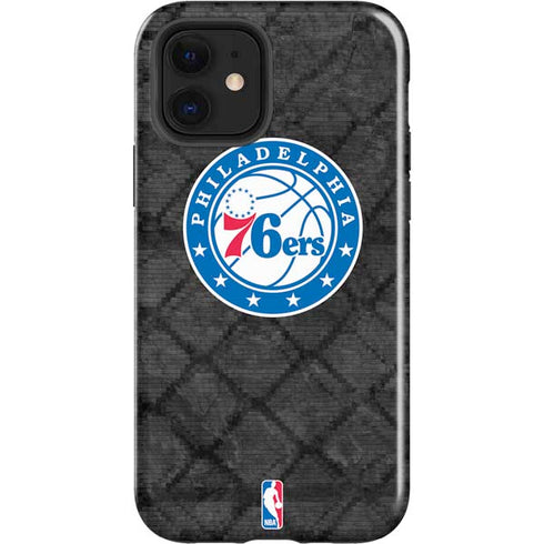 NBA Philadelphia 76ers Black Rust iPhone 12 Impact Case