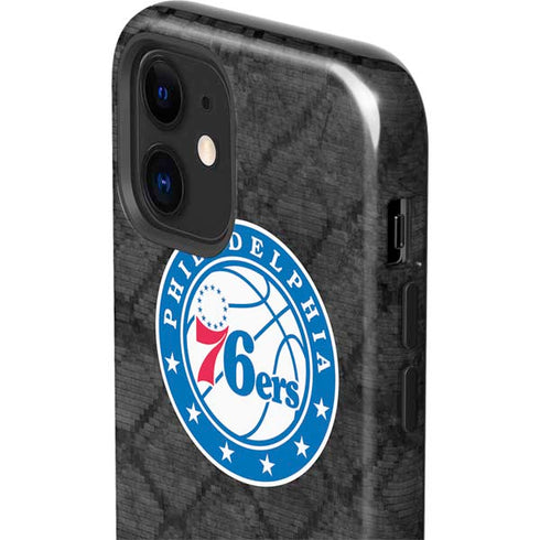 NBA Philadelphia 76ers Black Rust iPhone 12 Impact Case