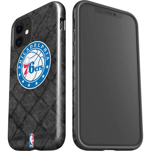 NBA Philadelphia 76ers Black Rust iPhone 12 Impact Case