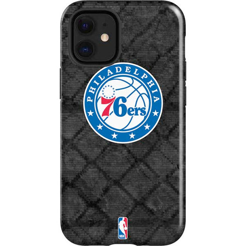 NBA Philadelphia 76ers Black Rust iPhone 12 Mini Impact Case
