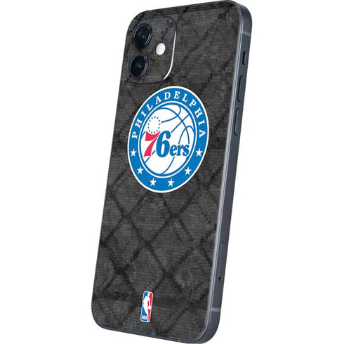 NBA Philadelphia 76ers Black Rust iPhone 12 Mini Skin