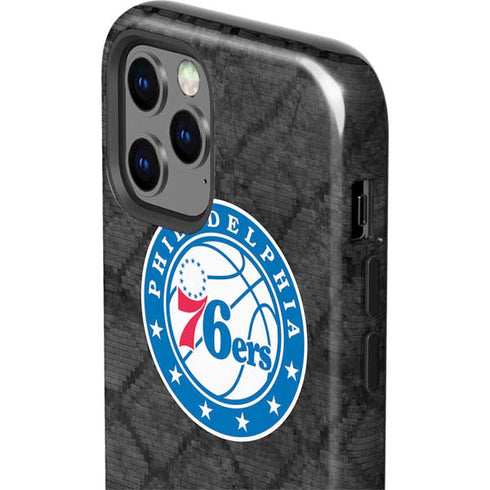 NBA Philadelphia 76ers Black Rust iPhone 12 Pro Max Impact Case