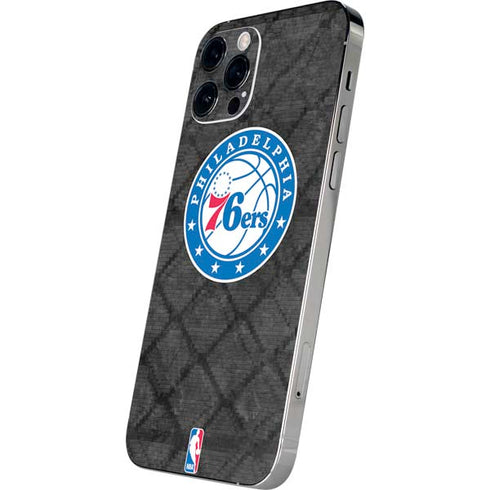 NBA Philadelphia 76ers Black Rust iPhone 12 Pro Skin