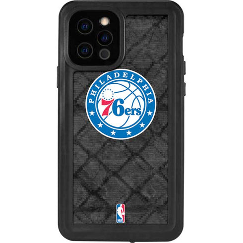 NBA Philadelphia 76ers Black Rust iPhone 12 Pro Waterproof Case