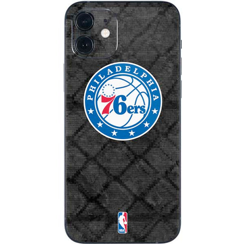 NBA Philadelphia 76ers Black Rust iPhone 12 Skin