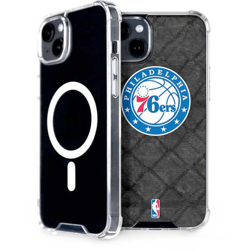 NBA Philadelphia 76ers Black Rust iPhone 15 MagSafe Case