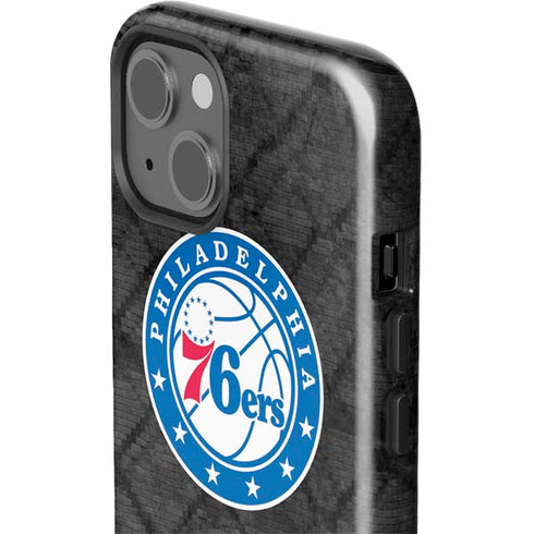 NBA Philadelphia 76ers Black Rust iPhone 15 Impact Case