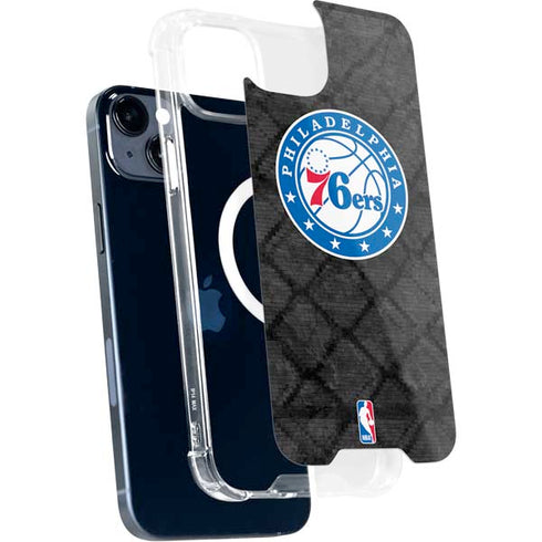 NBA Philadelphia 76ers Black Rust iPhone 14 Plus MagSafe Case