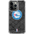 NBA Philadelphia 76ers Black Rust iPhone 14 Pro Clear Case