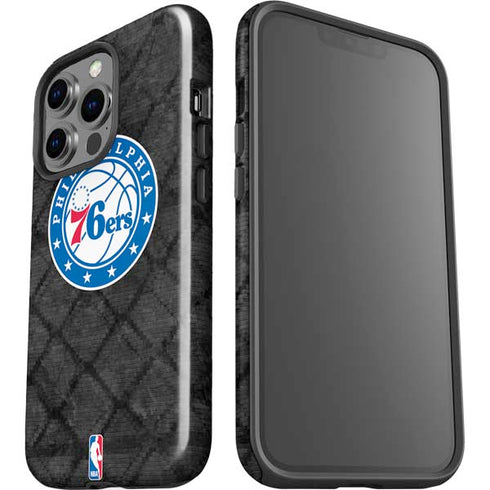 NBA Philadelphia 76ers Black Rust iPhone 15 Pro Impact Case