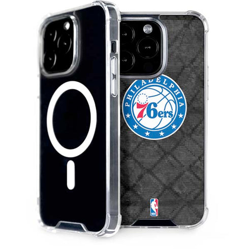 NBA Philadelphia 76ers Black Rust iPhone 15 Pro MagSafe Case