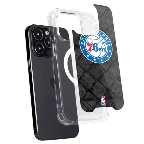 NBA Philadelphia 76ers Black Rust iPhone 15 Pro MagSafe Case