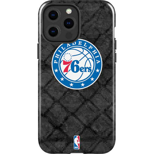 NBA Philadelphia 76ers Black Rust iPhone 15 Pro Max Impact Case
