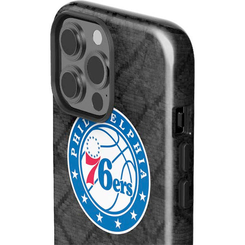 NBA Philadelphia 76ers Black Rust iPhone 15 Pro Max Impact Case