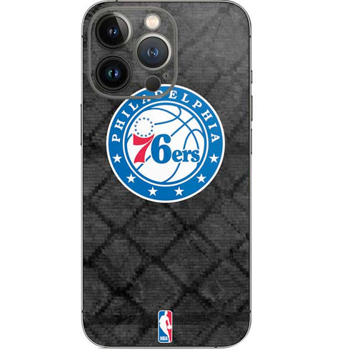 NBA Philadelphia 76ers Black Rust iPhone 14 Pro Skin