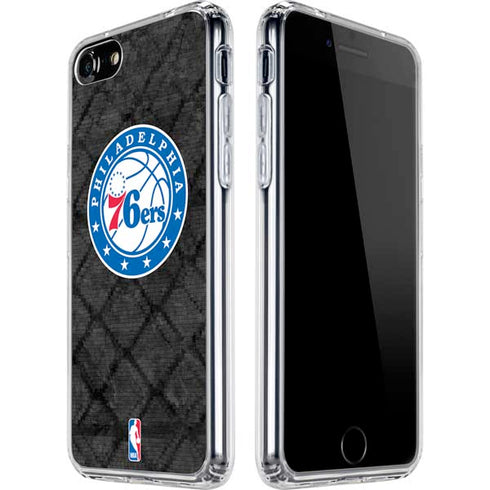 NBA Philadelphia 76ers Black Rust iPhone SE (2nd & 3rd Gen) Clear Case