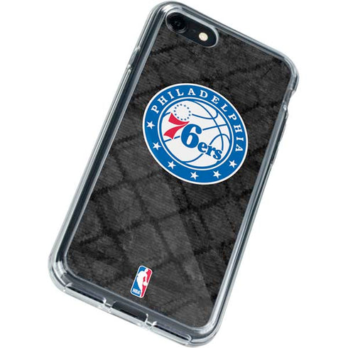 NBA Philadelphia 76ers Black Rust iPhone SE (2nd & 3rd Gen) Clear Case