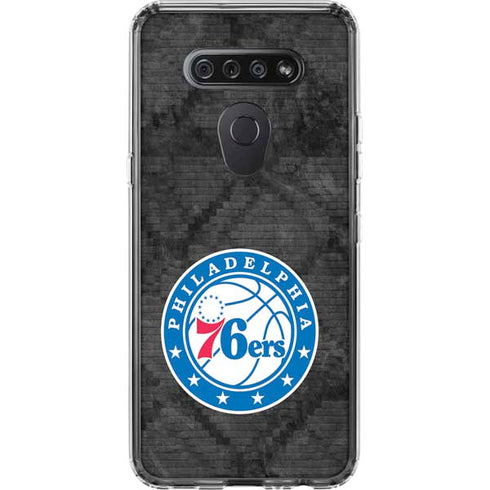 NBA Philadelphia 76ers Black Rust LG K51/Q51 Clear Case