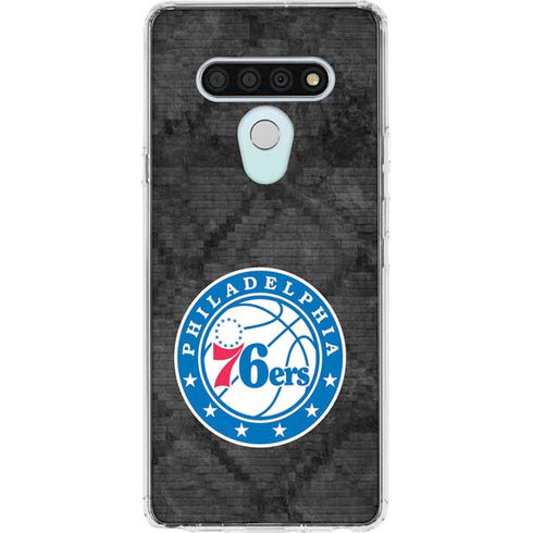 NBA Philadelphia 76ers Black Rust LG Stylo 6 Clear Case