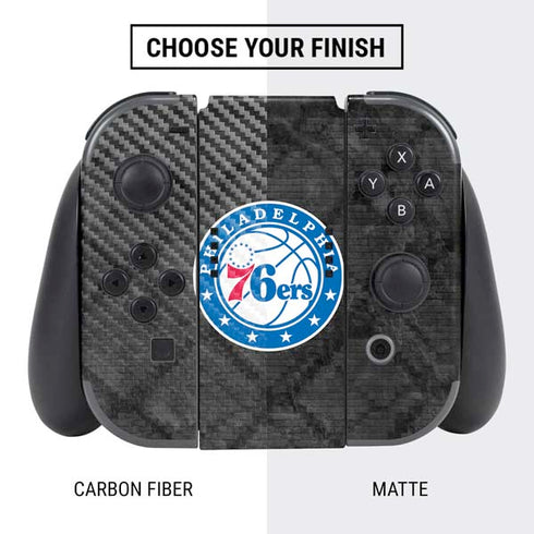 NBA Philadelphia 76ers Black Rust Nintendo Switch Bundle Skin