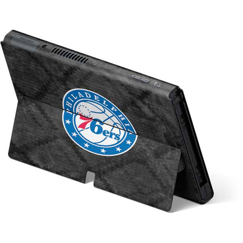 NBA Philadelphia 76ers Black Rust Nintendo Switch OLED (2021) Skin