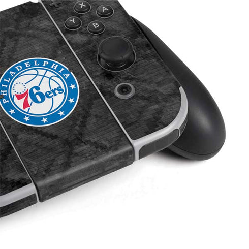 NBA Philadelphia 76ers Black Rust Nintendo Switch OLED (2021) Skin