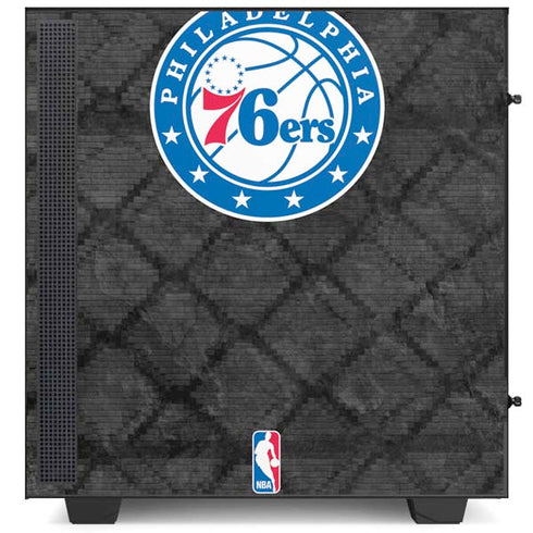 NBA Philadelphia 76ers Black Rust NZXT H510 Compact ATX Mid-Tower Case Skin