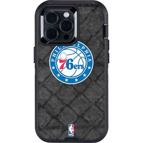 NBA Philadelphia 76ers Black Rust Otterbox Defender iPhone Skin