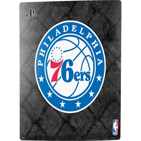 NBA Philadelphia 76ers Black Rust PS5 Console Skin