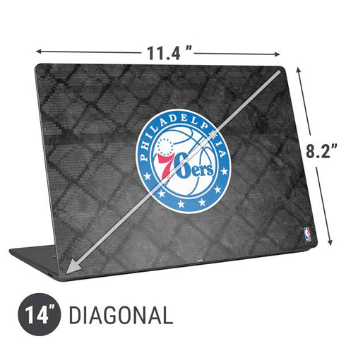 NBA Philadelphia 76ers Black Rust Universal Laptop 14in (11.4 x 8.2in) Skin