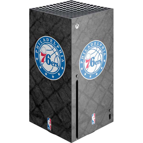 NBA Philadelphia 76ers Black Rust Xbox Series X Console Skin