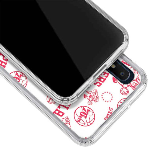 NBA Philadelphia 76ers Blast Galaxy A10e Clear Case