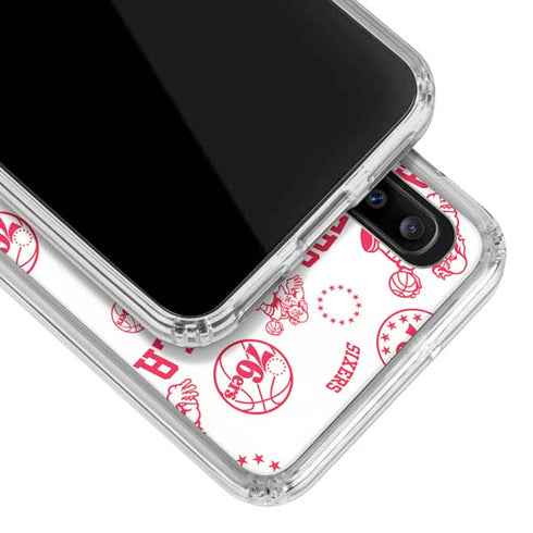 NBA Philadelphia 76ers Blast Galaxy A30 Clear Case