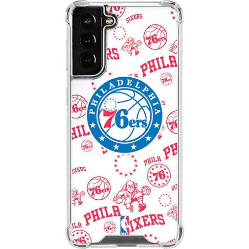NBA Philadelphia 76ers Blast Galaxy S21 FE Clear Case