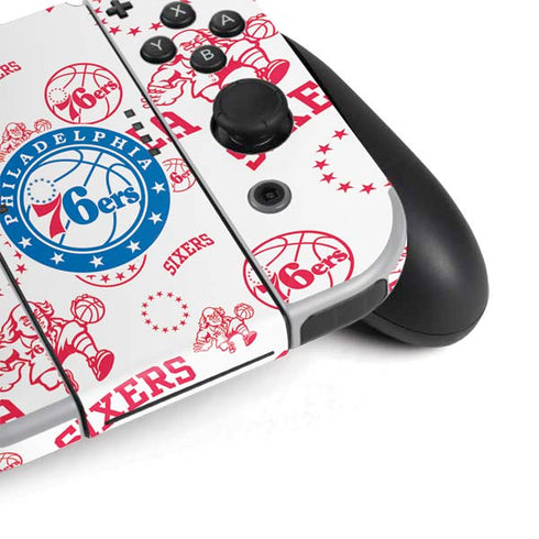 NBA Philadelphia 76ers Blast Nintendo Switch OLED (2021) Skin