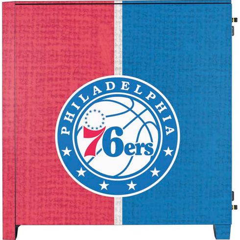 NBA Philadelphia 76ers Canvas Split Corsair 4000D Tempered Glass Mid-Tower ATX Case Skin